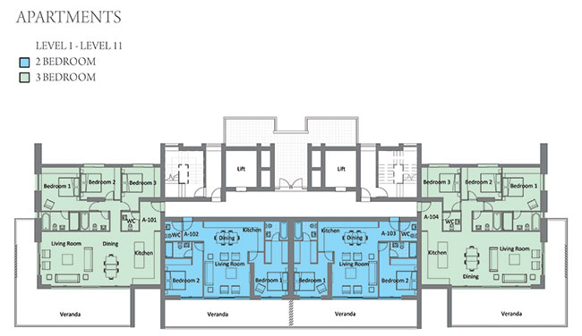 2 & 3-Bed Apartments