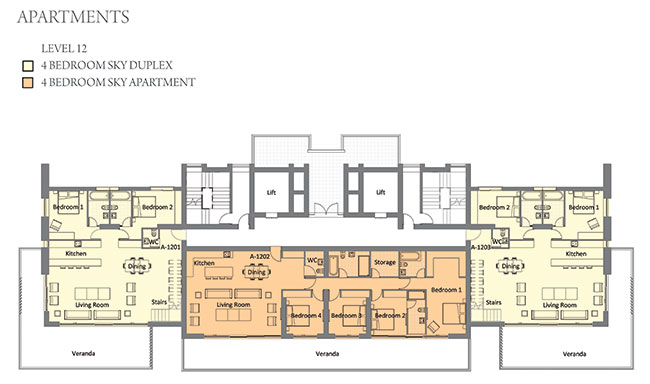 4-Bed & Duplex Apartments