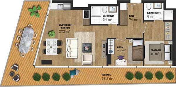 2 Bed Apartment (type D)