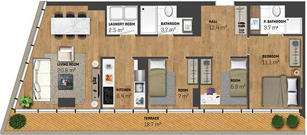 3 Bed Apartment (type A)
