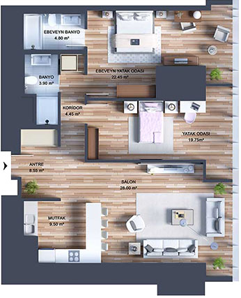 Residence 2 Bed Apartment