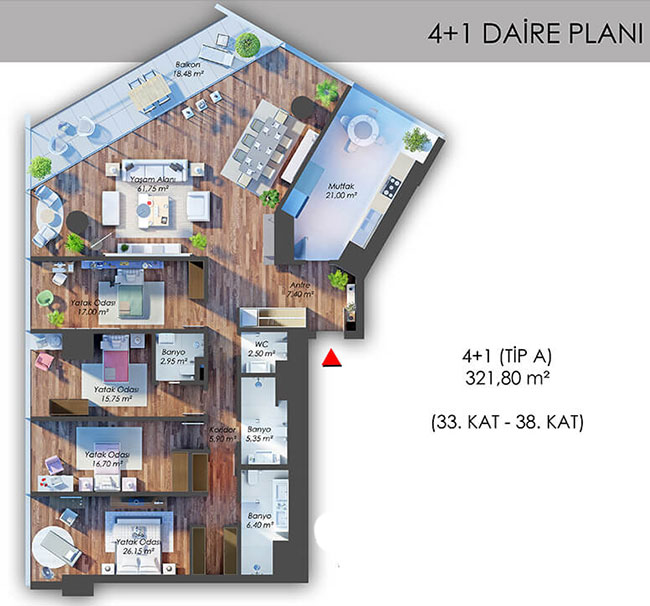 Residence 4 Bed Apartment